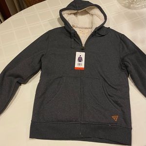 NWT Weatherproof Vintage Men's Fleece Lined Hoodie Full Zip Jacket,Size M